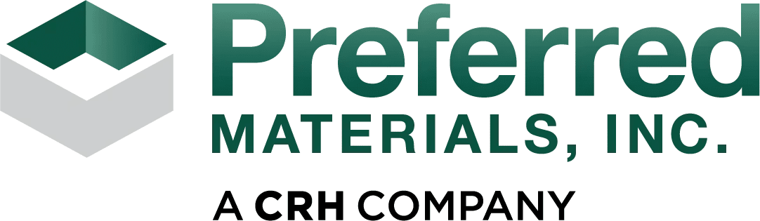 A green background with the words preferred materials in black.