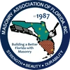 A logo of the masonry association of florida.