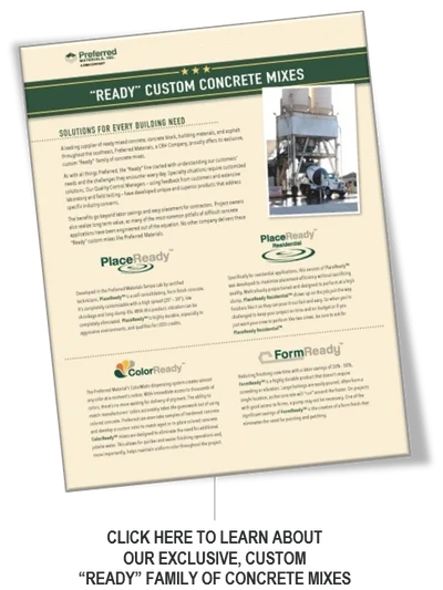 A brochure with information about concrete mixing.